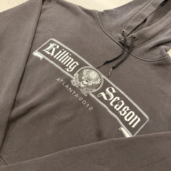 VTG Y2K 00s Carhartt Killing Season Atlanta 2012 Pullover Hoodie Size S – Black - Picture 3 of 5